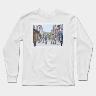 Abbeygate Street Bury St.Edmunds Painting Long Sleeve T-Shirt